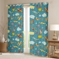 thumbnail image 2 of Feelyou Kawaii Vehicle Aircraft Black Out Curtains, Vintage Cartoon Helicopter Curtains Pack of 2 (42x63 Each), Teens Kids Boys Girls Bedroom Curtains, Window Curtains Home Decor, 2 of 6