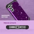 thumbnail image 7 of Casetego for Samsung Galaxy S23 Case with 2 Tempered Glass Screen Protector + 2 Camera Lens Protector,Shockproof Heavy Duty Full Body Sturdy Protective Cover,Black Purple, 7 of 7