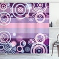 thumbnail image 1 of Ambesonne Geometric Shower Curtain, Rounds Bold Borders, 69"Wx75"L, Hot Pink Magenta, 1 of 3