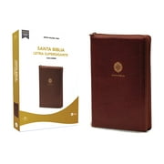 Rvr60, Santa Biblia, Letra Supergigante, Leathersoft, Café, Con Cierre, Comfort Print, (Hardcover)