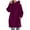 Hot Pink, variant on ABATAB Women's Oversized Zip up Hoodies Plus Size Long Sleeve Fall Hooded Jackets Casual Long Fleece Outerwear Coats with Pockets(X-Large,Wine)