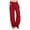 Red, variant on Homenesgenics Loose Fit Summer Stretch Casual Trousers Lightweight Elastic Waist Womens Basic Bottoms High Waist Wide Leg Cotton Linen Womens Pants Plus Size Pants Red XXL