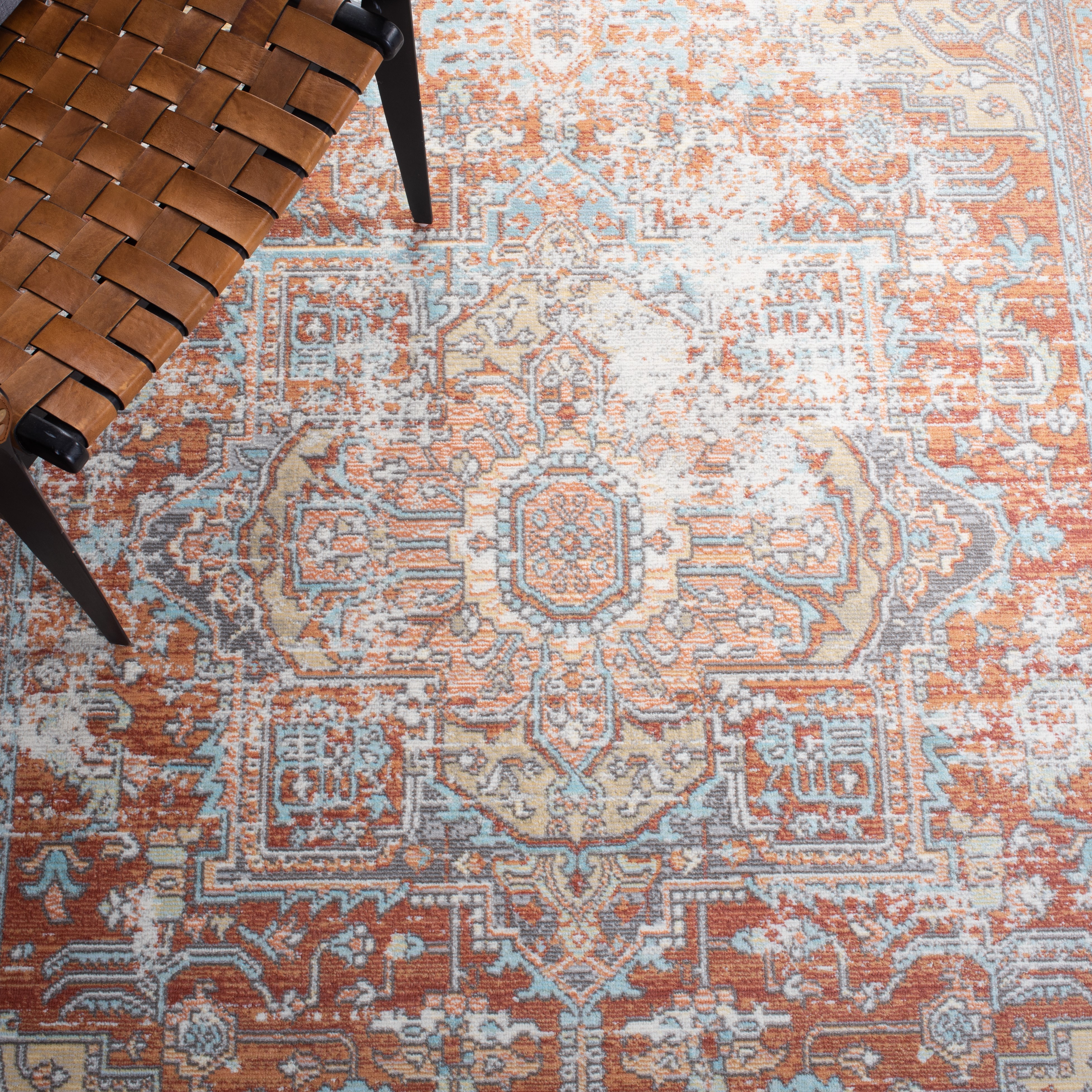 SAFAVIEH Aria Gligor Oriental Area Rug, Rust/Taupe, 6' x 9'