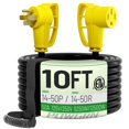 thumbnail image 1 of Cable de extensión POWGRN NEMA 14-50 50 A 3 m impermeable, 1 of 7