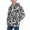 thumbnail image 2 of Fotbe Lilies Flowers Pattern Youth Pullover Hooded Sweatshirt, Boys Hoodie, Kangaroo Pocket Hoodie for Kids Girls -X-Large, 2 of 6