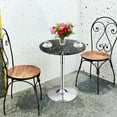 thumbnail image 6 of Spaco 360° Swivel Cocktail Pub Table with Sliver Leg and Base-Black, Counter Height Table, Kitchen Bar Height Table and Chairs for Dining Room, Small Space, 6 of 13