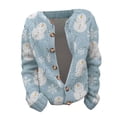 thumbnail image 4 of Jindong Women's Art Print Comfort Cardigan Button Christmas Cardigan, 4 of 4