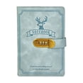 thumbnail image 2 of Linnome A5 Deer Head Lockable Diary with Combination Notepad Business Style Thickened Journal for Work Planning 8.7x5.9in Z1-Blue, 2 of 6