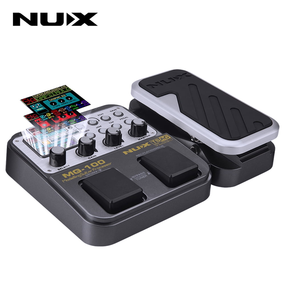 NUX MG100 Modeling Guitar Processor Guitar Effect Pedal Drum Tuner