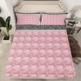 thumbnail image 2 of Homewish 3-Piece Chic Pink Leopard Twin Sheet Set, Zebra Cheetah Women Teens Decor, 2 of 7