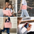 thumbnail image 4 of 3 Layers Case for iPad 9th/8th/7th Generation with Kickstand / Nylon Shoulder Strap / Pencil Holder, Military Grade Protection Rugged Case Cover for iPad 10.2 Inch 2021/2020/2019, Pink, 4 of 5