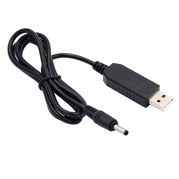 FVH USB 2.0 Type-A DC 5V to DC 12V 3.5x1.3mm Voltage Riser Boost Power Plug Barrel Connector Cable 100cm