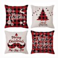 thumbnail image 1 of Pillow Covers 18 x 18 Inches Set of 4 - Xmas Series Cushion Cover Case Pillow Custom Zippered Square Pillowcase(L), 1 of 5