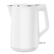 Electric Kettle 1.5L, 100% Stainless Steel Interior Double Wall Electric Tea Kettle, 1500W Cool Touch Water Boiler, BPA-Free with Auto Shut-Off & Boil-Dry Protection, Cordless, 120V (White)
