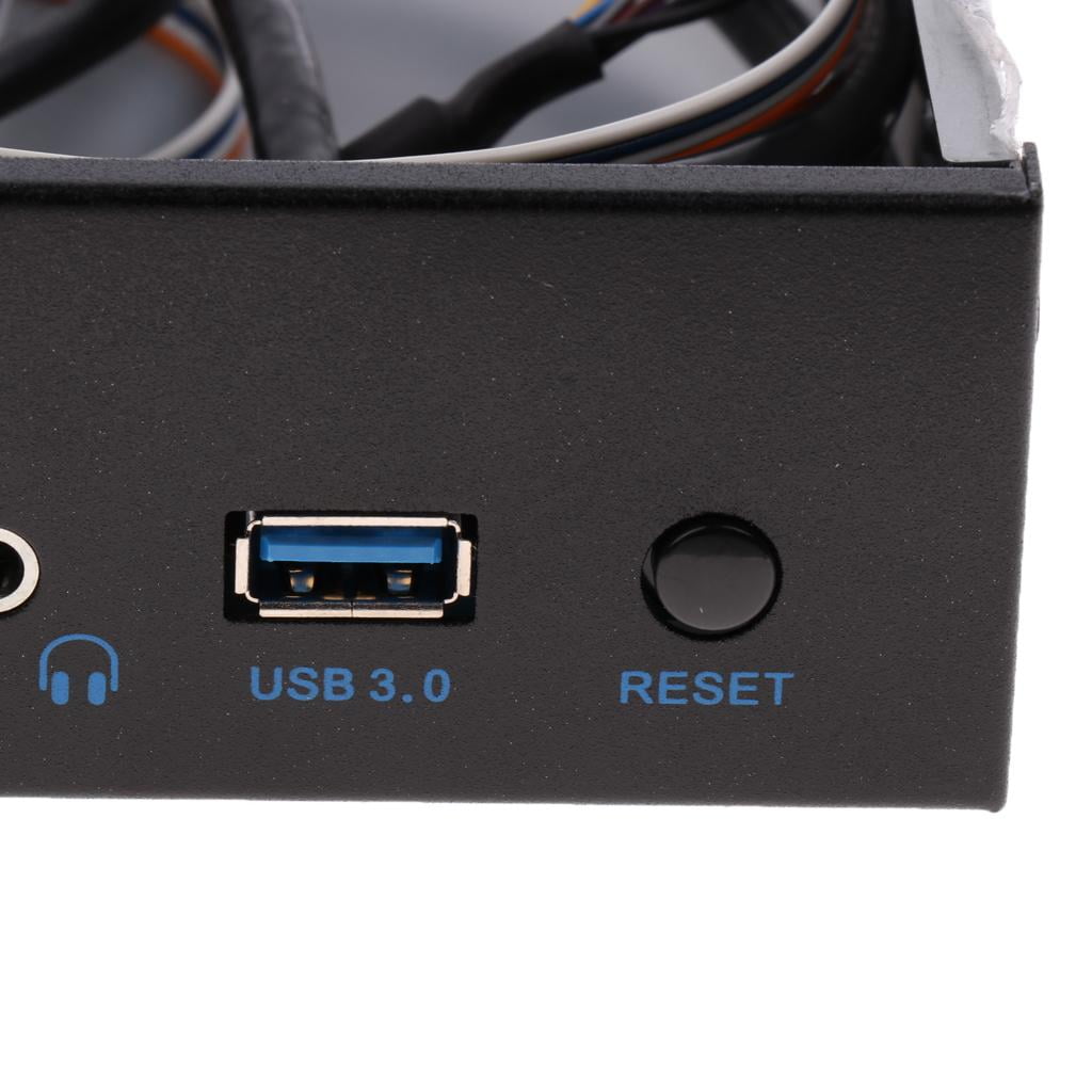 Wzmzjy USB3.0 2 Port Optical Drive Front Panel USB Hub +HD AUDIO+Power Switch Button