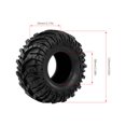 thumbnail image 3 of Yeacher 4Pcs 2.2 Inch 125mm 1/10 RC Rock Crawler Tires for 1:10 Rock Axial Wraith, 3 of 8