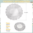 thumbnail image 2 of Uxcell 50 Pcs Servilletas de Papel de 5 Pulgadas Redondas de Encaje Decorativas, Papeles Desechables para Comidas y Fiestas, Plateado, 2 of 6