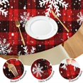 thumbnail image 4 of Red and Black Christmas Snowflake Pattern Round Fitted Tablecloth with Elastic Edge,Dining Table Cover Waterproof,Outdoor Round Tablecloth for Camping,Dining,Indoor and Outdoor, 4 of 7