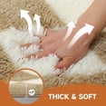thumbnail image 6 of CozyDesg Large Rugs,4'x6' Soft Fluffy Shag Indoor Floor Carpet for Living Room Bedroom Dining Room Office Home Decor,Beige & White, 6 of 9