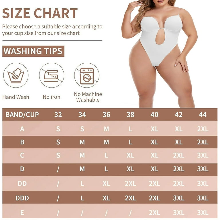 Strapless Shapewear Bodysuit Shapewear Plus Size Backless Built In Bra Body  Shaper Seamless With One Piece Jumpsuits For Women White XL