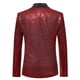 thumbnail image 2 of Moda hombre lentejuelas casual blazer boda celebración traje chaqueta superior, 2 of 3