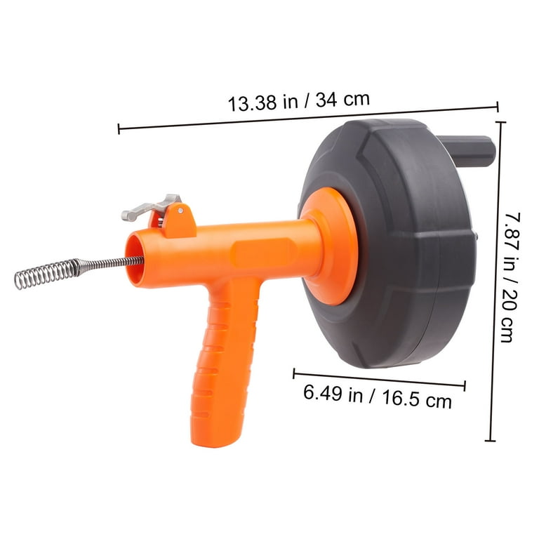 1/4 in. x 25 ft. Drill and Manual Drum Auger with Steel Plumbing Drain  Snake Drain Cleaning Cable to Remove Drain Clogs