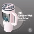 thumbnail image 4 of TAL 32oz Stainless Steel Skye Tumbler with Flip-Up Straw, Pink Shimmer, 4 of 9