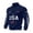 Blue, variant on IWRICH Men's Quarter Zip USA Flag Waffle Sweatshirts 250th Anniversary 1776-2026 Pullover Tops Collar Casual Plus Size Tees White XL
