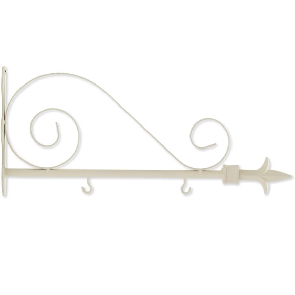 K&K Interiors Arrow Holder, 17.5-inch Width, White, Metal