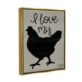 thumbnail image 3 of Stupell Love My Chicken Farmhouse Sign Animals & Insects Painting Gold Floater Framed Art Print Wall Art, 3 of 6
