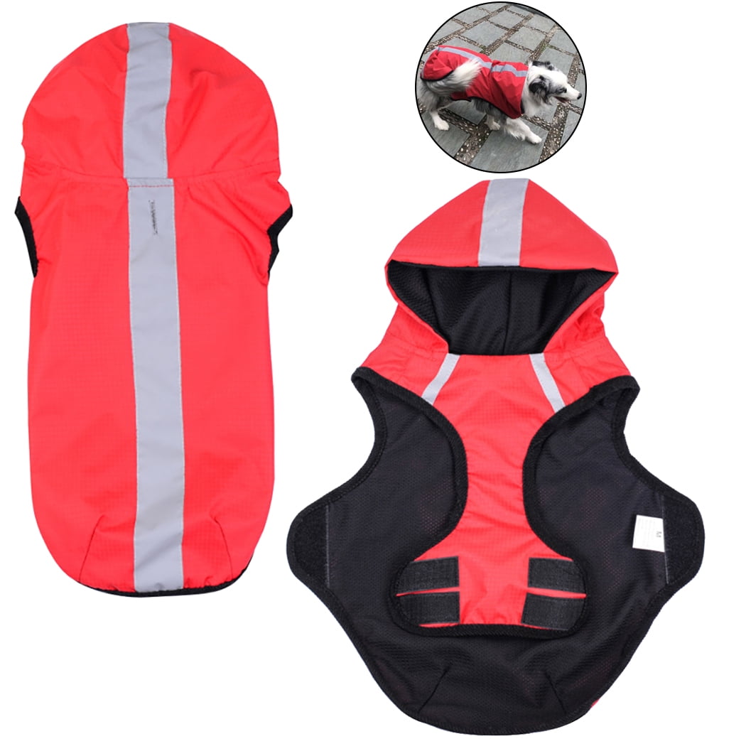 Dog Raincoat Splashproof Hoodie Pet Rain Jacket Dog Rain Clothes for