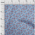 thumbnail image 2 of oneOone Cotton Jersey Royal Blue Fabric Asian Block Sewing Fabric By The Yard Printed Diy Clothing Sewing Supplies 58 Inch Wide, 2 of 4
