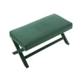 thumbnail image 4 of GZXS Modern Accent Bench with X-Frame Base, Upholstered Velvet Ottoman Stool with Padded Seat, Comfy Bedroom End of Bed Bench, 42"L x 20"W x 20"H (Green), 4 of 7