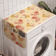 thumbnail image 1 of Floral Washing Machine Organizer, Illustration of Rose Flowers on Polka Dotted Pastel Backdrop, Anti-slip Fabric Top Cover for Washer and Dryer, Champagne Salmon, by Ambesonne, 1 of 1