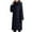 Black, variant on YHAJDS Women Fall Winter Casual Coat,Women's Womens Puffer Coat Solid Color Long Sleeve Pocket Zipper Mid Length Removable Hooded Jacket