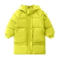 thumbnail image 2 of Girls Winter Coats Heavyweight Mid-Length Warm Jackets Water-Resistant Quilted Thickened Cotton Wadding Hooded Outerwear（2-13Y）, 2 of 6