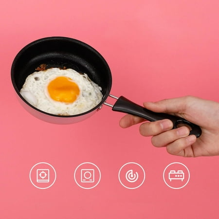 

Induction Omelette Burger Cooking Eggs Small Saute Pan Kitchen Cookware Frying Gas RV Pink