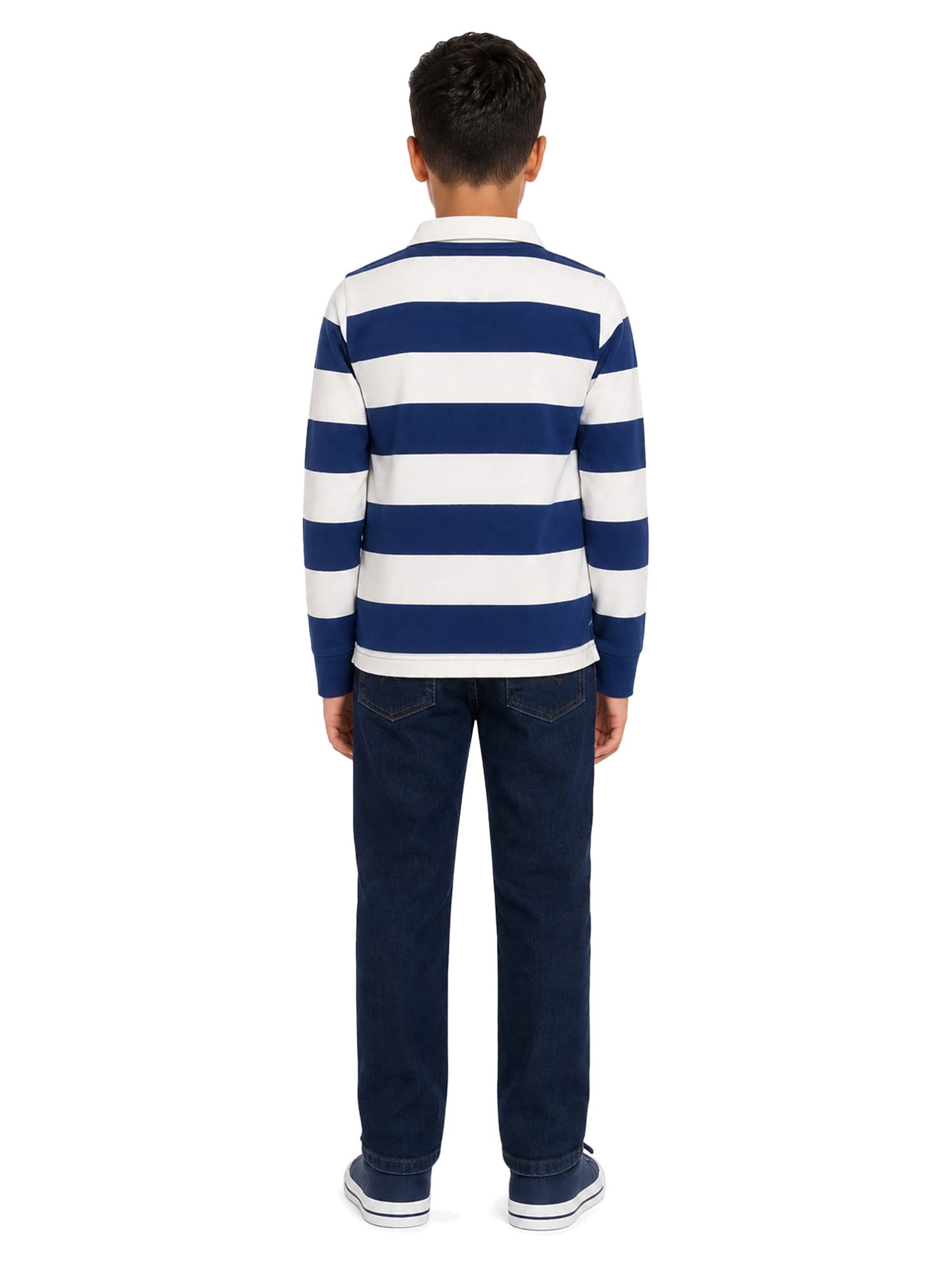 U.S. Polo Assn. Boys Long Sleeve Rugby Shirt, Sizes 4-18