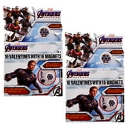 Marvel Avengers Endgame Valentines With Magnets for Kids (2 Pack, 32 Valentine Cards with Magnets) Classroom Valentine Gift Exchange