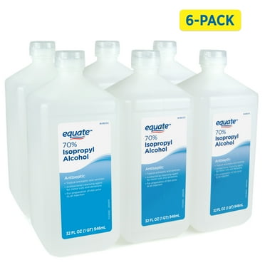 Equate 70% Isopropyl Alcohol Antiseptic Liquid, 6 PACK, (6 x 32 fl oz)