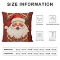 thumbnail image 5 of Creowell Santa Claus Pillow Cushion Covers Winter Style High-Quality 1PC Zipper Closure Home Decor for Sofa Couch Bedroom Car Chair 20x20in, 5 of 5