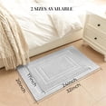 thumbnail image 6 of Yiannan 17x24 Inch Cotton Bath Rug, Soft Absorbent Non Slip Mat, Machine Washable Non Shedding, Fashionable Mat for Bathroom, Kitchen and Laundry,Light Gray, 6 of 8