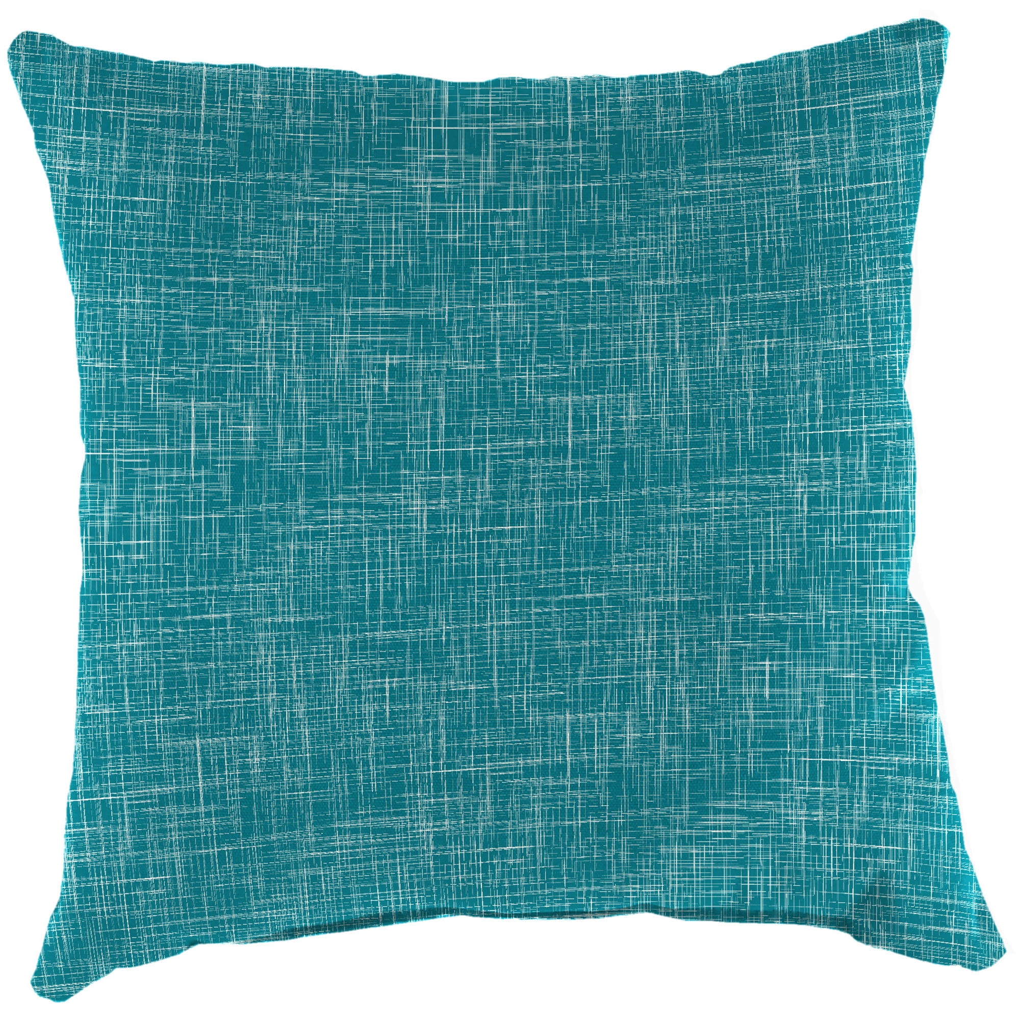 Jordan Manufacturing 18" x 18" Sketch Opal Teal Crosshatch Square Outdoor Throw Pillow (2 Pack)