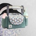 thumbnail image 4 of Bolsa organizadora para cochecito, bolsas multifuncionales para cochecito con portavasos aislado, accesorios para cochecito de bebé, bolsa de almacenamiento para biberones, pañales, teléfono, llaves,, 4 of 8