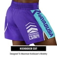thumbnail image 2 of Hayabusa Men's Icon Kickboxing Shorts - Purple/White, Medium, 2 of 5