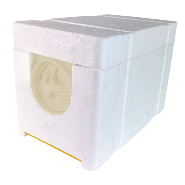 Caja de cría de colmena de abejas con entrada multimodo de poliestireno para la cría de abejas reinas Blanco