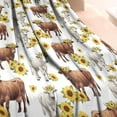 thumbnail image 3 of Highland Cow Sunflower Cow Pattern Blanket,Comfortable Soft Flannel Throw Blanket,All Season,Warm Lightweight Blankets for Sofa Bed Couch Living Room Chair,60"x80", 3 of 4