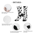 thumbnail image 5 of Men's Cow Spots Print Novelty Athletic Socks Women's Digital Printing Funky Patterned Crew Socks, 5 of 7