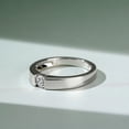 thumbnail image 2 of Bow Jewelry 1.87 Ct Round Brilliant Cut Moissanite Wedding Ring - 14K White Gold Plated Solitaire Ring - Solitaire Engagement Men's Rings - Causal Daily Wear Rings For Men's - Promise Gifts, 2 of 8