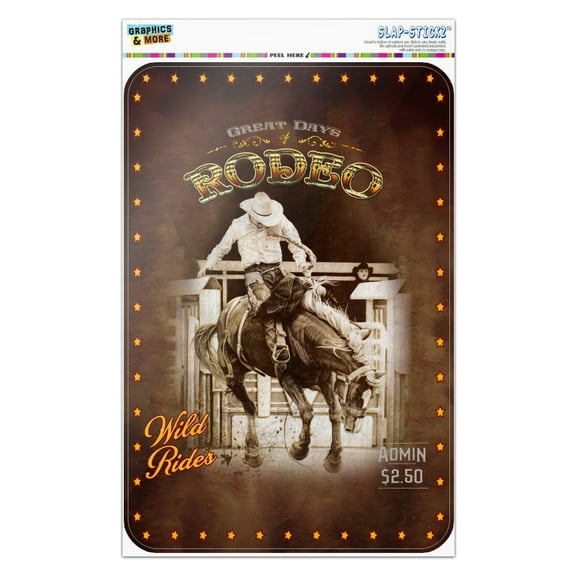 Cowboy Western Rodeo Vintage Horse Bucking Riding Home Business Office Sign